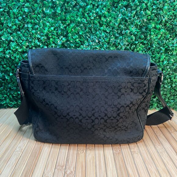 Coach Bags Authentic Coach Logo Crossbody Shoulder Bag Charm Canvas Leather EUC - Picture 2 of 14